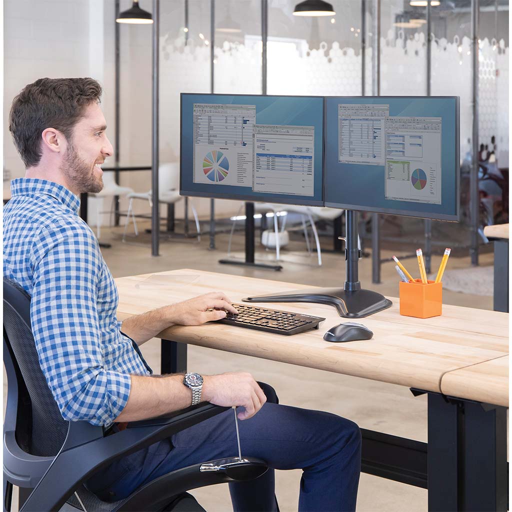 Fellowes Monitor Arm Professional Freestanding Dual - Cafe Supply