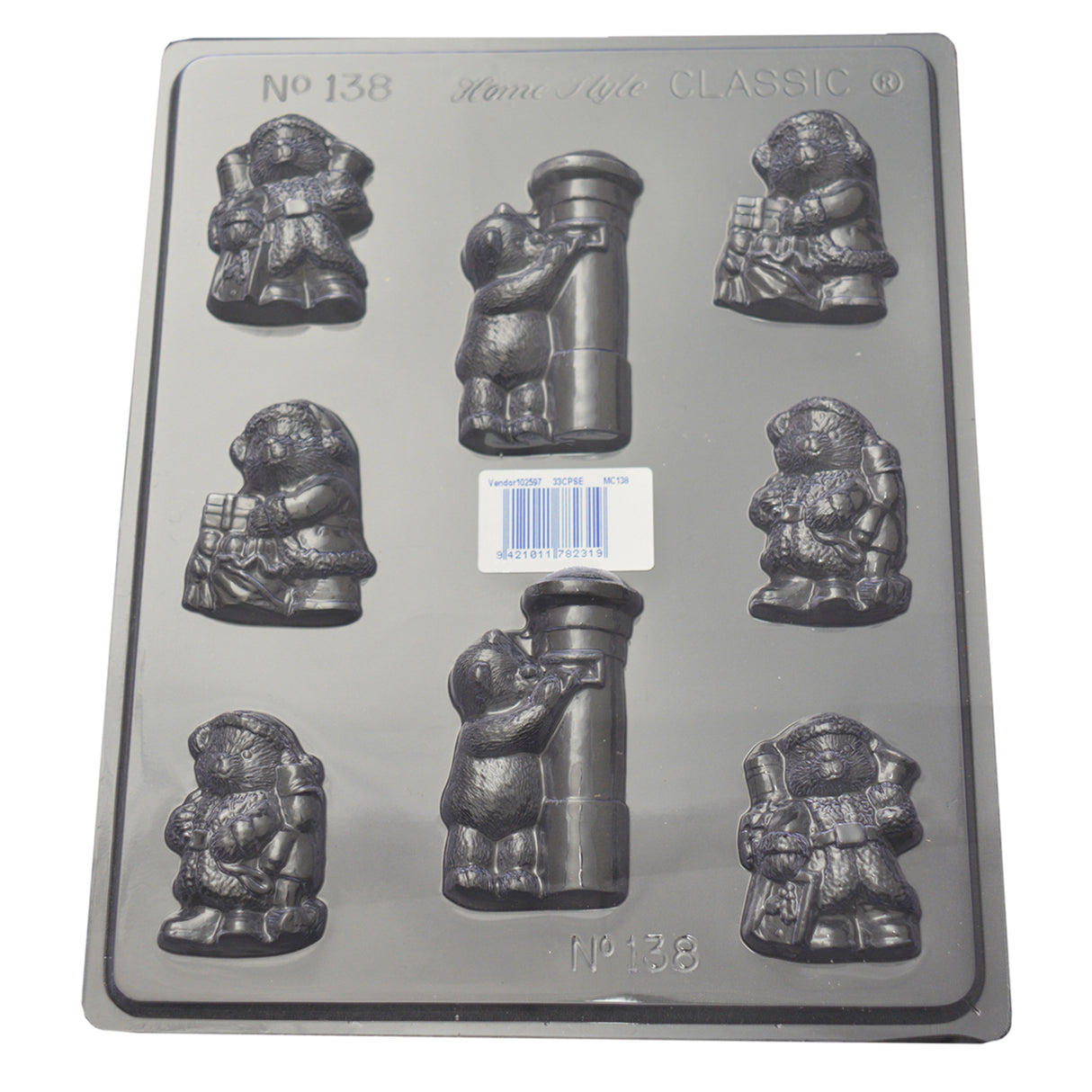 Christmas Teddy Bears Mould 0.6mm - Cafe Supply