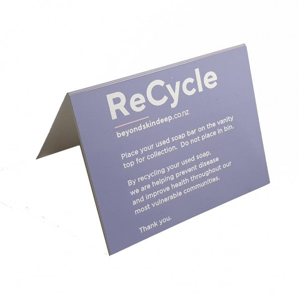 BSD ACRYLIC Guest Tent Sign - Soap - Cafe Supply