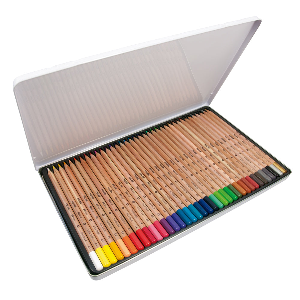 Milan Coloured Pencils Thick Lead Metal Box Assorted Pack 36 - Cafe Supply
