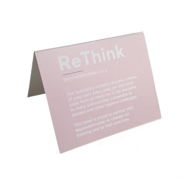 BSD ACRYLIC Guest Tent Sign - Soap - Cafe Supply