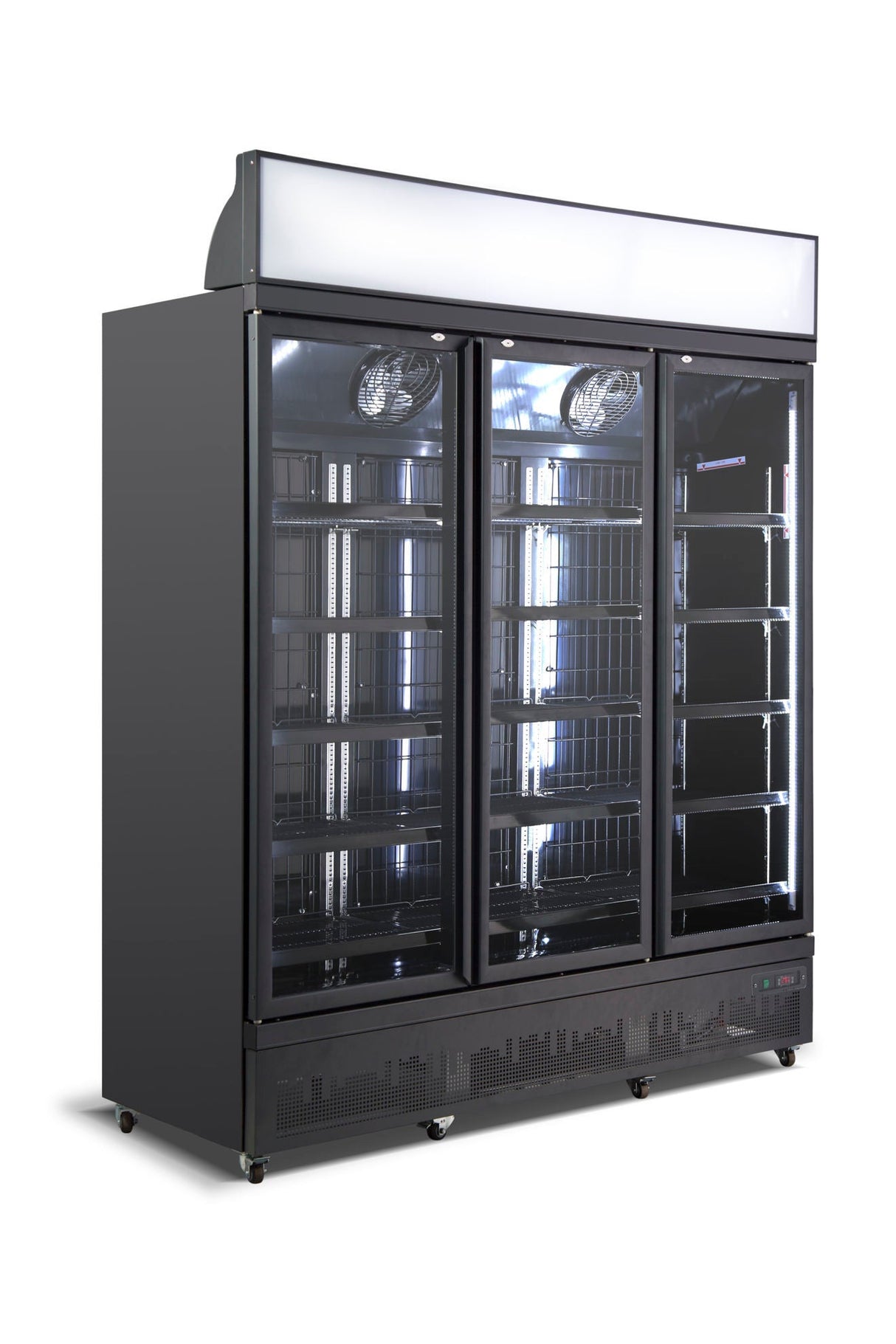 Vertical Display Chillers 3 Self closing Doors - Cafe Supply