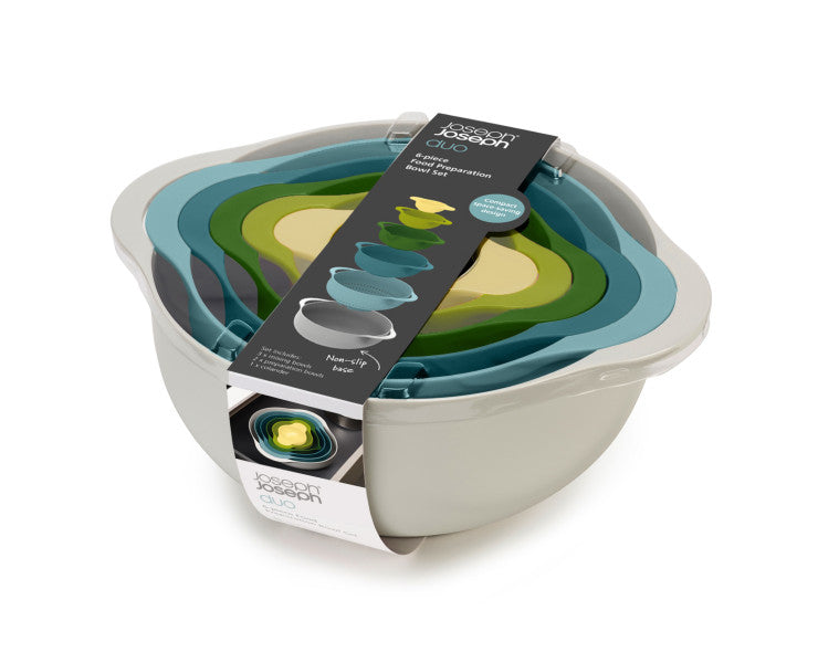 Joseph Joseph Duo 6pc Food Preparation Bowl Set (Opal) - Cafe Supply