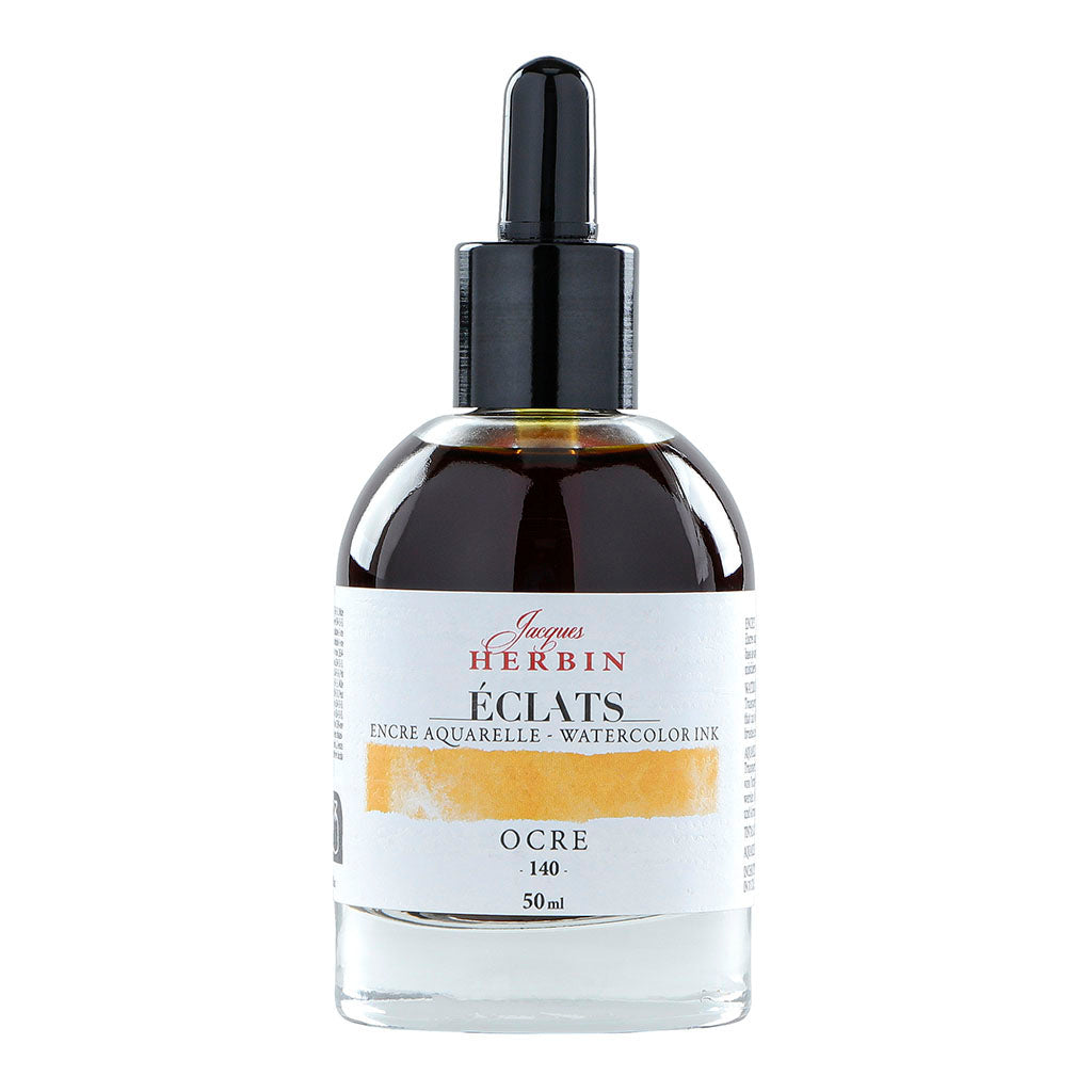 Jacques Herbin Eclats Watercolour Ink 140 Ochre 50ml - Cafe Supply