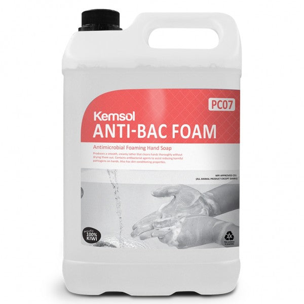 Kemsol Anti-Bac Foaming Hand Soap 5L - Cafe Supply
