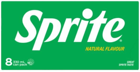 Sprite Natural Flavour Soft Drink Cans 8 x 330ml - Cafe Supply