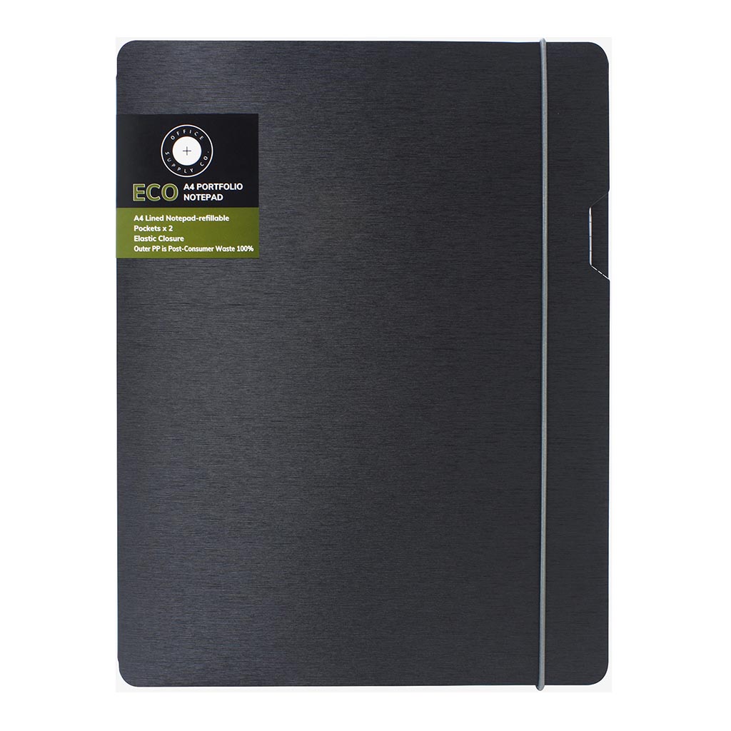 OSC Eco Notebook A4 Black - Cafe Supply