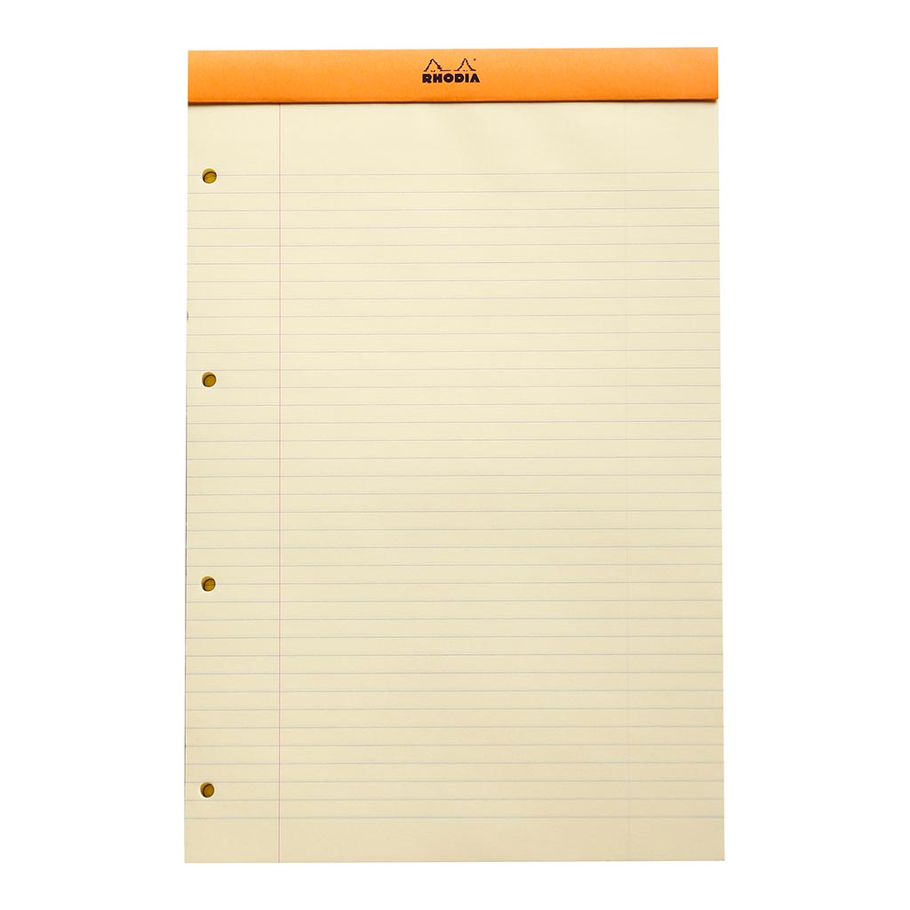 Rhodia Bloc Yellow Pad No. 119 A4+ Lined Orange - Cafe Supply