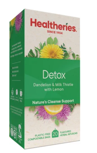 Healtheries Detox Dandelion & Milk Thistle With Lemon Tea Bags 20pk - Cafe Supply