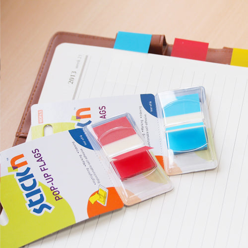 Stick'n Pop Up Flags 45x25mm 50 Sheets Blue - Cafe Supply