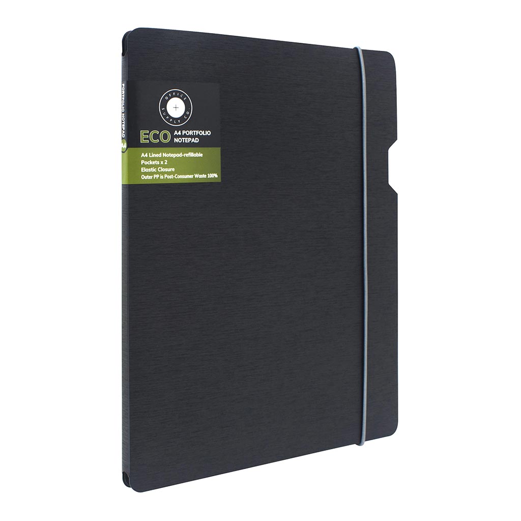OSC Eco Notebook A4 Black - Cafe Supply