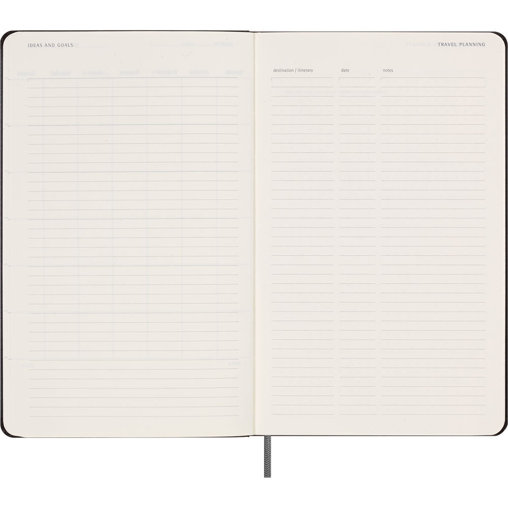 Moleskine Diary Undated Weekly + Notes HC Large Black - Cafe Supply