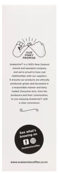 Avalanche 99% Sugar Free Caramelised White Choc Drinking Chocolate Sticks 10 x 20g - Cafe Supply