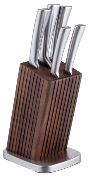Wiltshire Walnut Knife Block 6-Piece Set - Cafe Supply