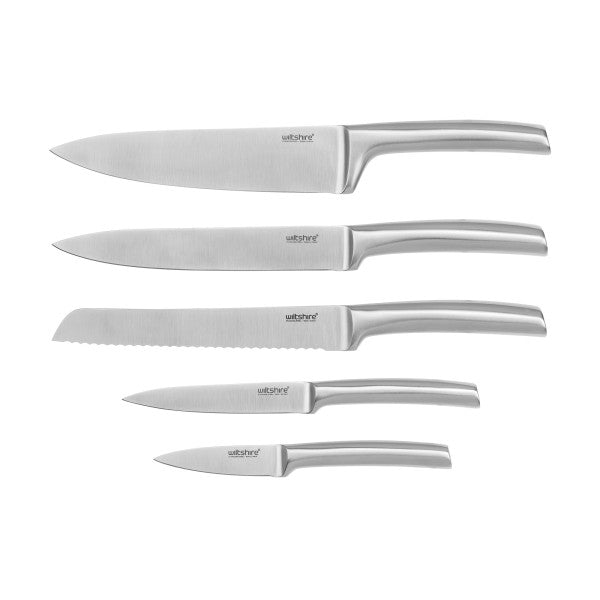 Wiltshire Walnut Knife Block 6-Piece Set - Cafe Supply