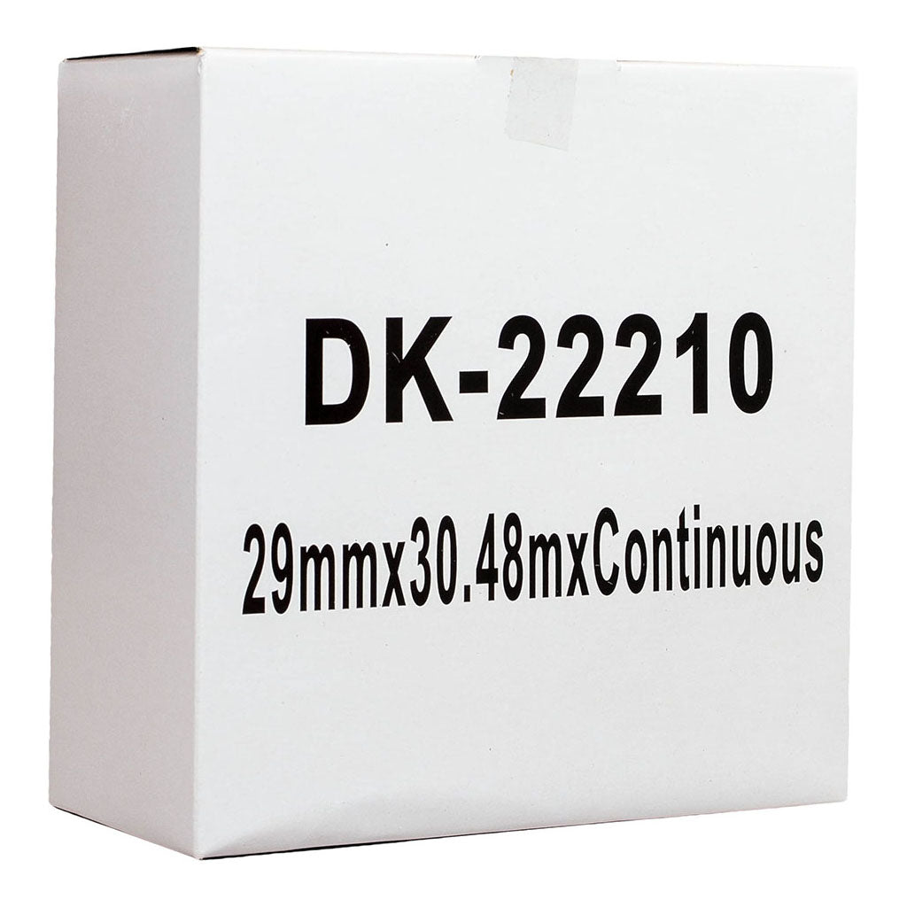 Icon Compatible Brother DK Paper Tape 29mmx30m Black on White - Cafe Supply