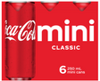 Coca-Cola Soft Drink Mini Cans 6 x 250ml - Cafe Supply