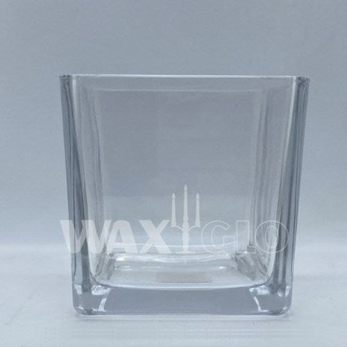 80mm x 80mm SQUARE GLASS CANDLE HOLDER - Cafe Supply