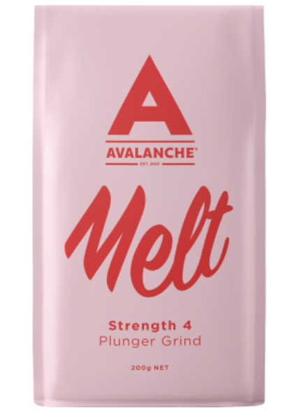 Avalanche Melt Strength 4 Plunger Grind Coffee 200g - Cafe Supply