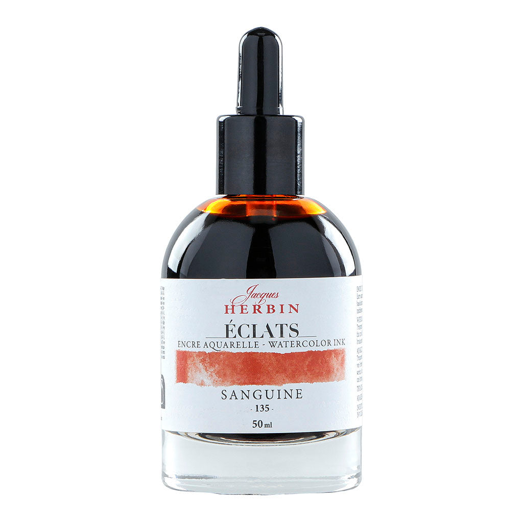 Jacques Herbin Eclats Watercolour Ink 135 Blood Orange 50ml - Cafe Supply