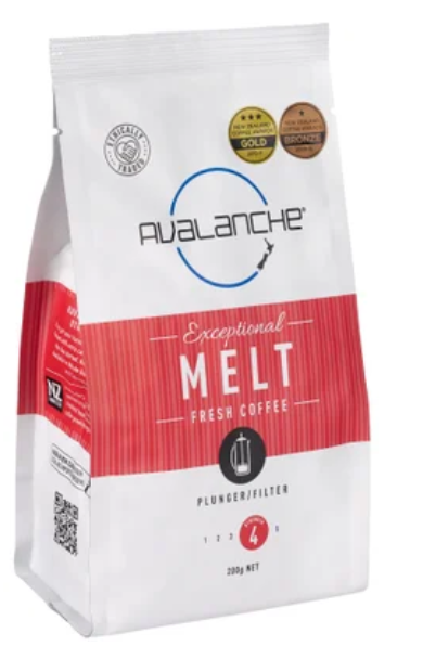 Avalanche Melt Strength 4 Plunger Grind Coffee 200g - Cafe Supply