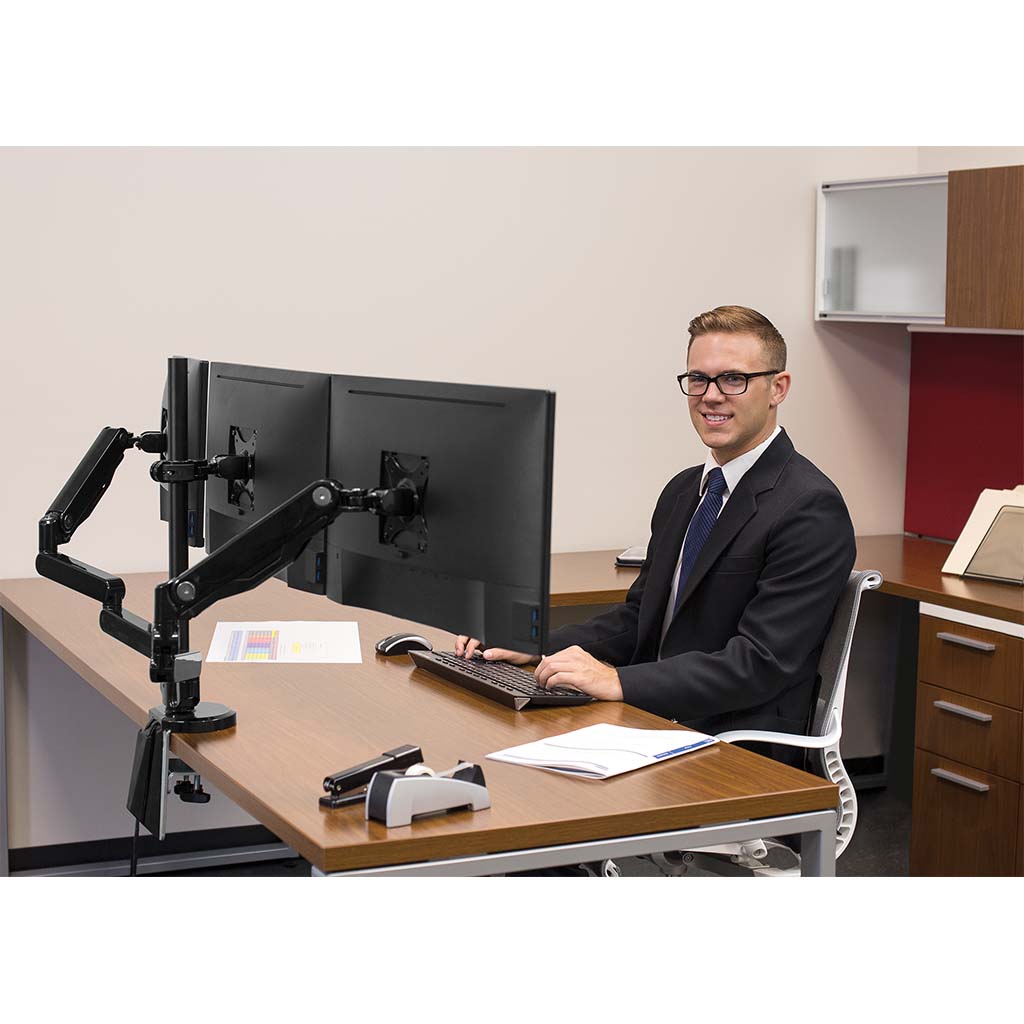 Fellowes Monitor Arm Platinum Triple - Cafe Supply
