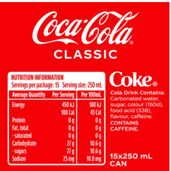 Coca-Cola Soft Drink Mini Cans 15 x 250ml - Cafe Supply