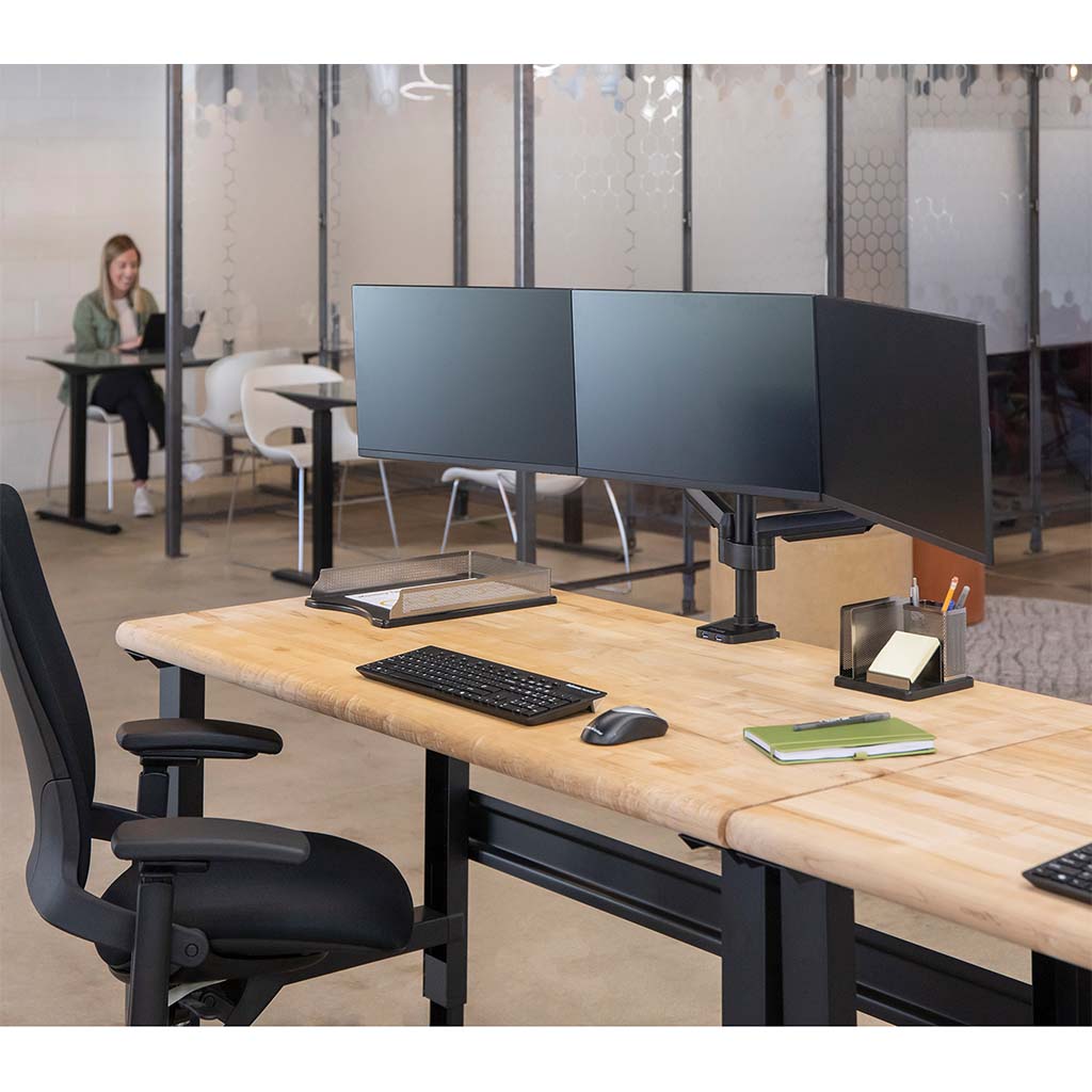 Fellowes Monitor Arm Platinum Triple - Cafe Supply