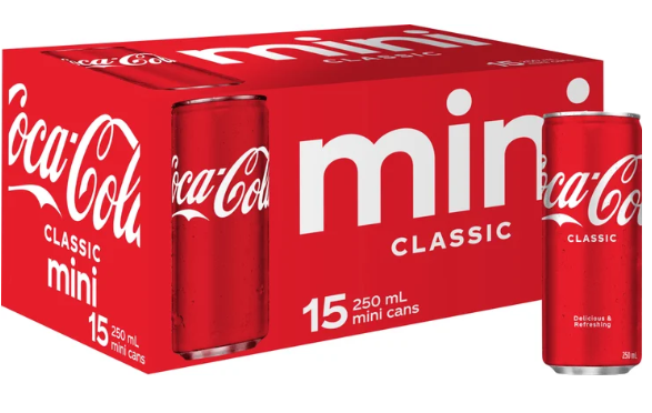 Coca-Cola Soft Drink Mini Cans 15 x 250ml - Cafe Supply