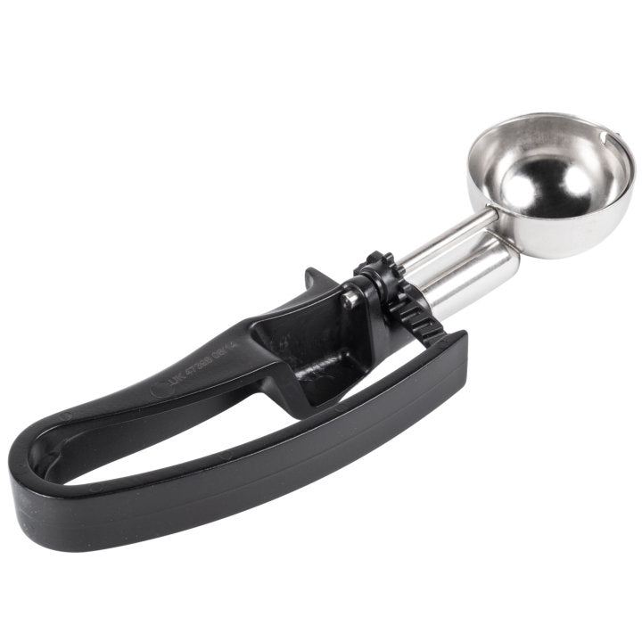 1.13-ounce disher with black squeeze handle - Cafe Supply