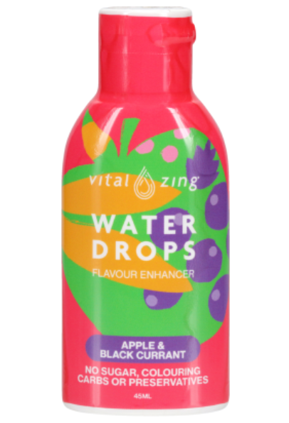 Vital Zing Water Drops Apple & Blackcurrant Flavour Enhancer 45ml - Cafe Supply