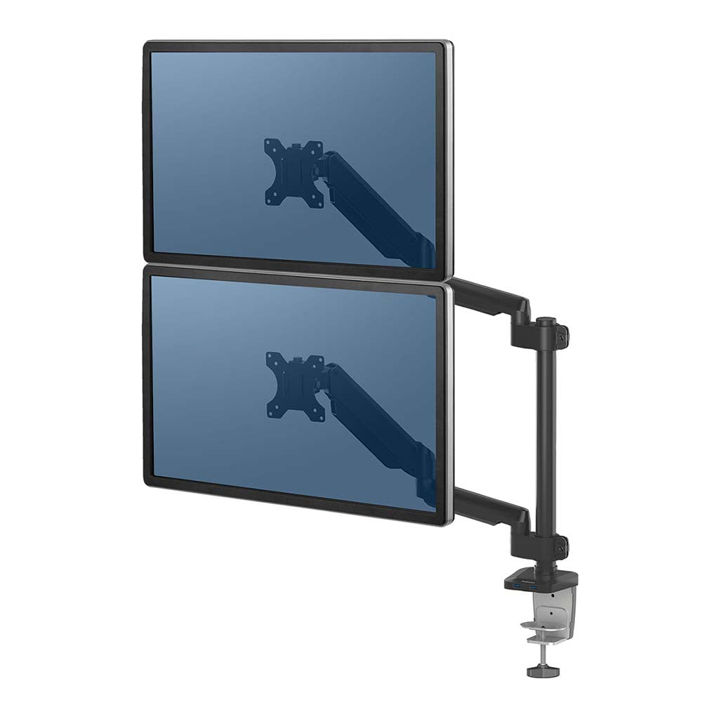 Fellowes Monitor Arm Platinum Dual Stacking - Cafe Supply