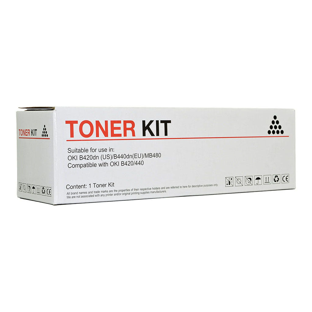 Icon Compatible OKI B420 B440 Black Toner Cartridge - Cafe Supply