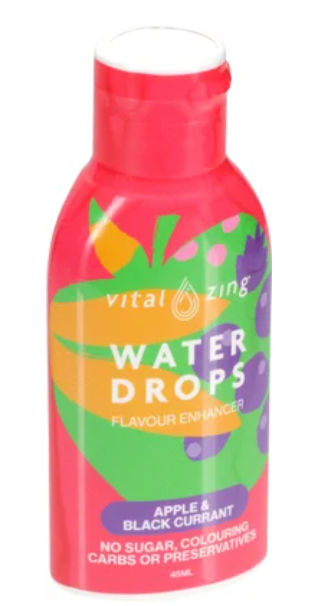 Vital Zing Water Drops Apple & Blackcurrant Flavour Enhancer 45ml - Cafe Supply