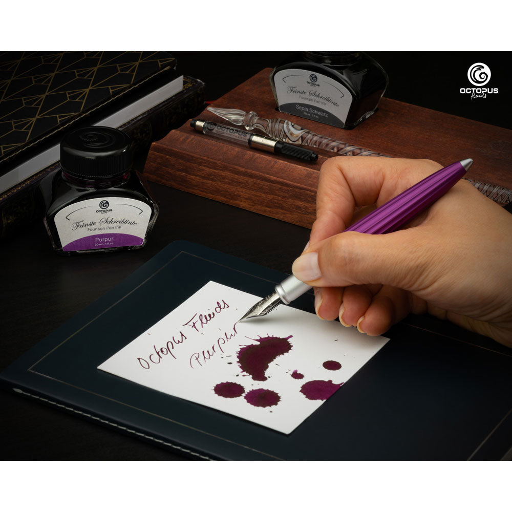 Octopus Fluids Fountain Pen Ink Purple (Purpur) 30ml - Cafe Supply
