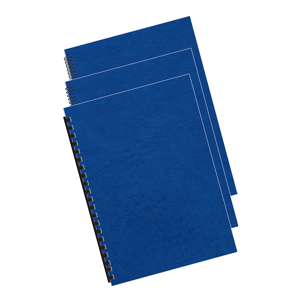 Fellowes Binding Covers A4 250gsm Royal Blue, Pack of 100 - Cafe Supply
