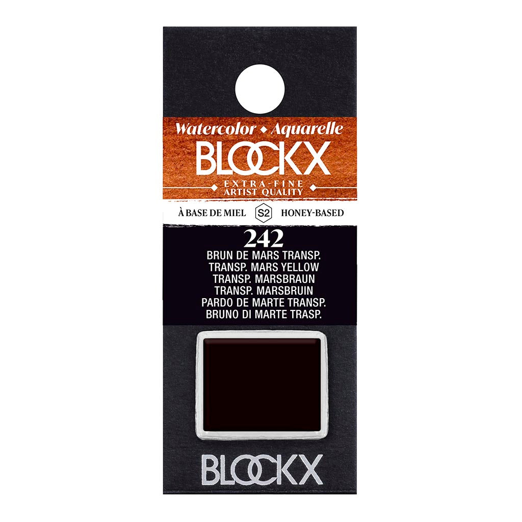 BLOCKX Watercolour Half Pan S2 242 Transparent Mars Brown - Cafe Supply