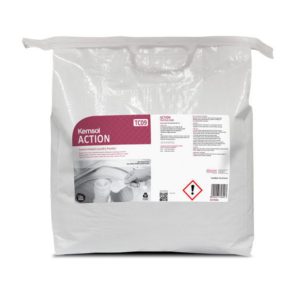 Kemsol Action Laundry Powder 10kg Bag - Cafe Supply