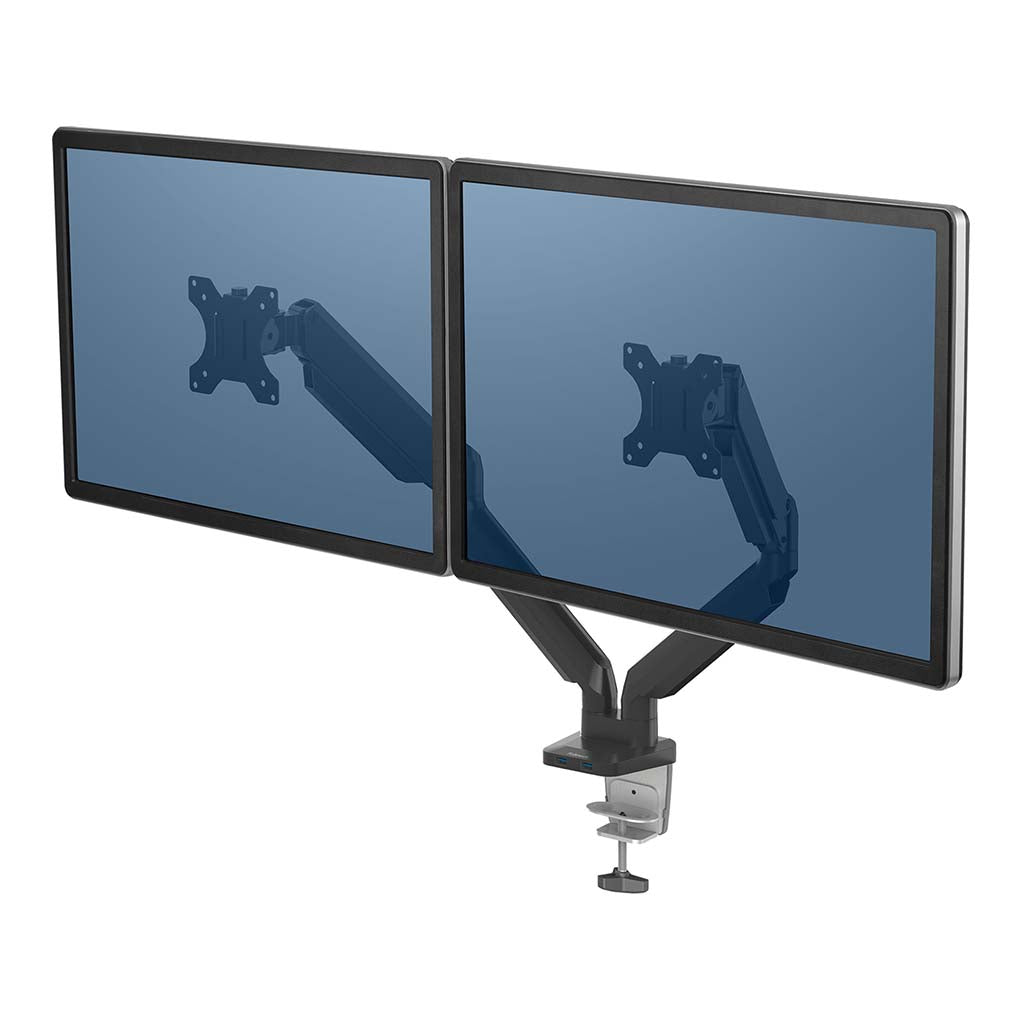Fellowes Monitor Arm Platinum Dual - Cafe Supply