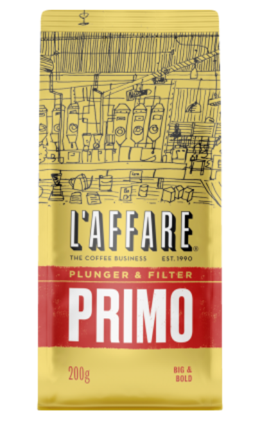 L'affare Primo Plunger & Filter Coffee 200g - Cafe Supply