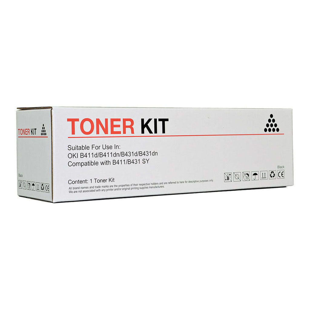 Icon Compatible OKI B411 B431 Black Toner Cartridge (44574703) - Cafe Supply