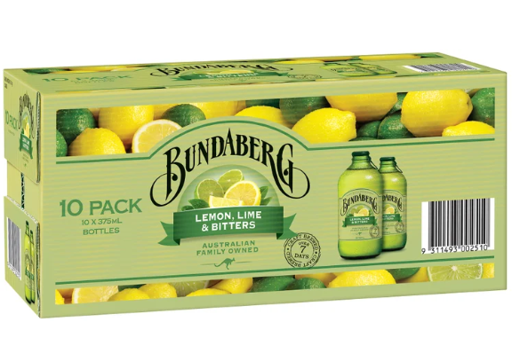 Bundaberg Lemon Lime & Bitters 10 x 375ml - Cafe Supply