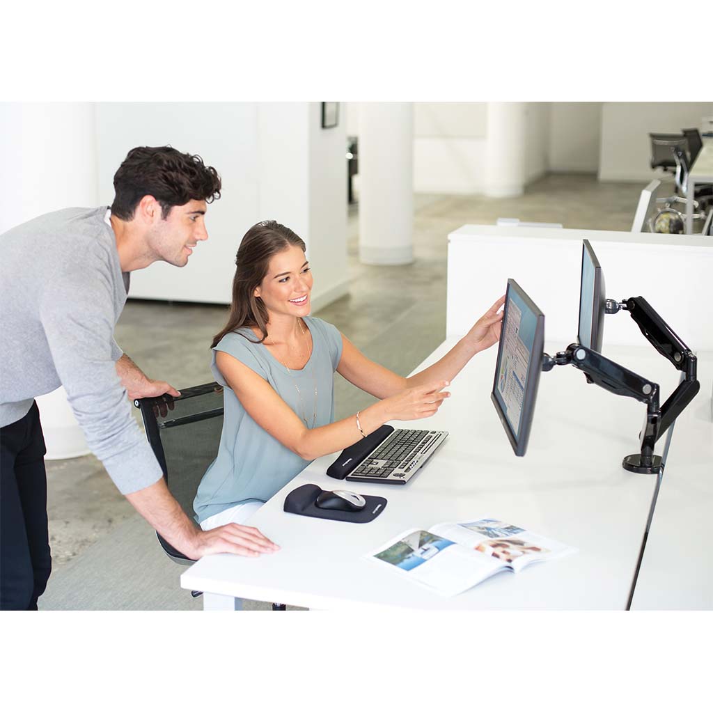 Fellowes Monitor Arm Platinum Dual - Cafe Supply