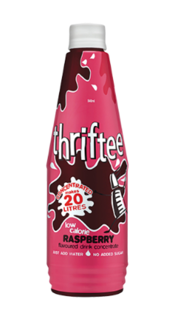 Thriftee Low Calorie Raspberry Flavoured Drink Concentrate 540ml - Cafe Supply