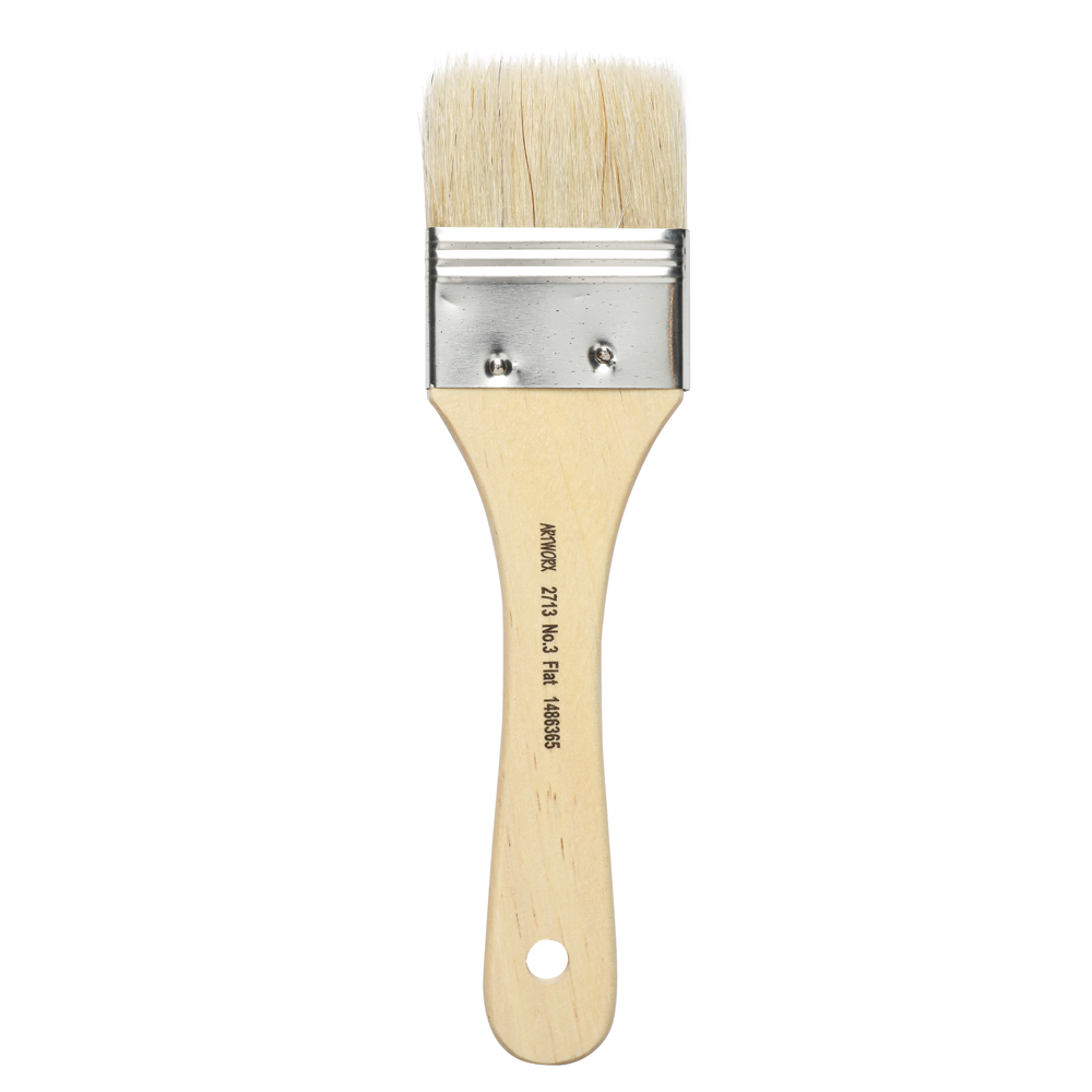 Artworx Paint Brush 2713 Flat Size 3 50mm - Cafe Supply