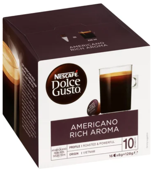 Nescafe Dolce Gusto Americano Rich Aroma Coffee Capsules 16pk - Cafe Supply