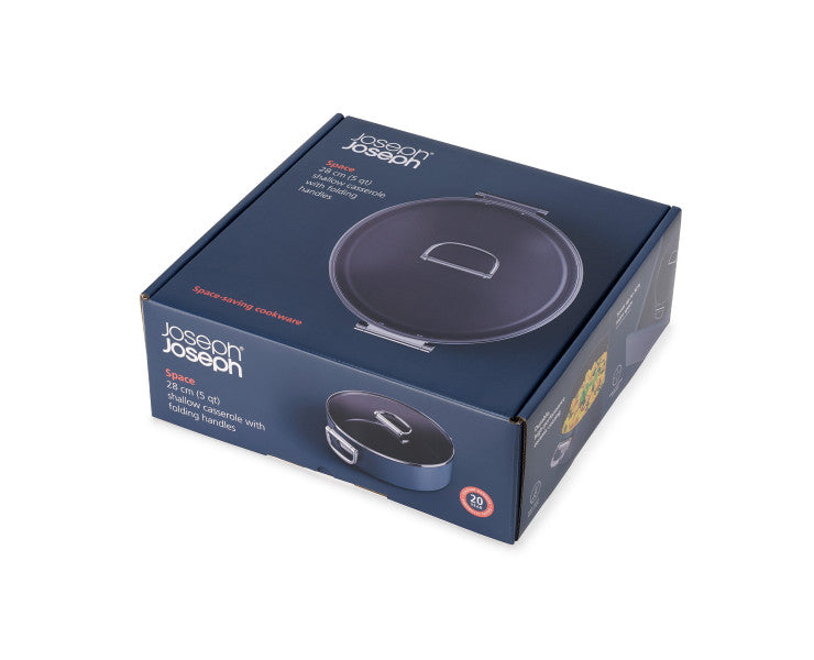 Joseph Joseph Space 28cm/5qt Non-Stick Shallow Casserole & Lid - Cafe Supply