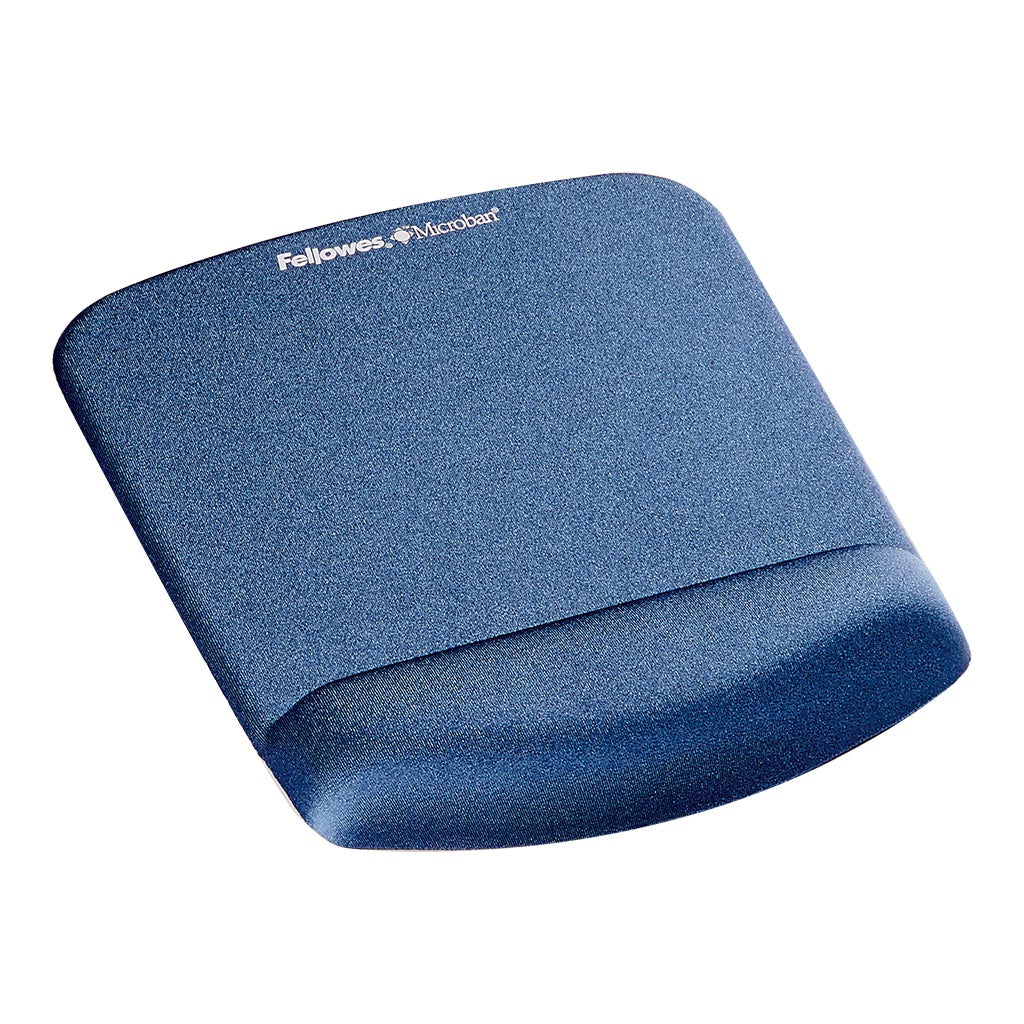 Fellowes PlushTouch Wrist Rest Mouse Pad Blue - Cafe Supply