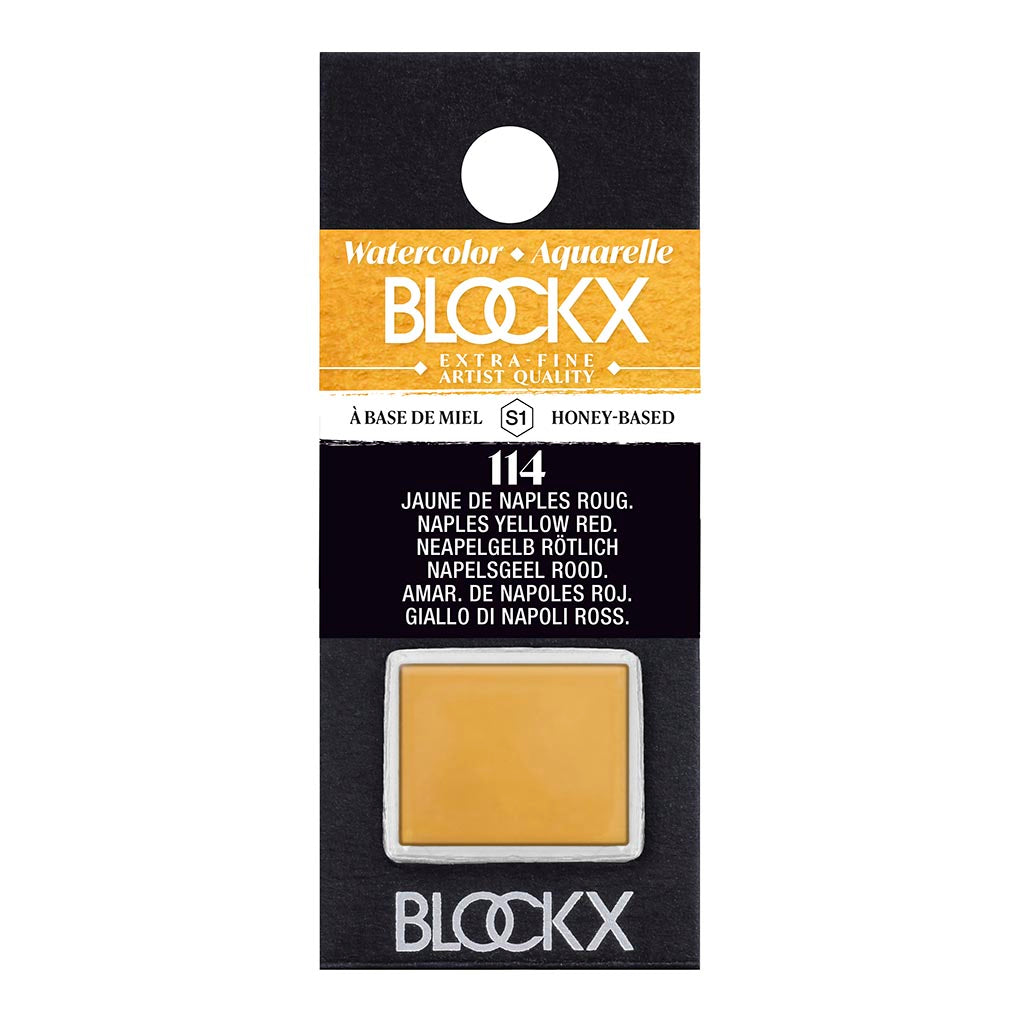 BLOCKX Watercolour Half Pan S1 114 Naples Yellow Reddish - Cafe Supply