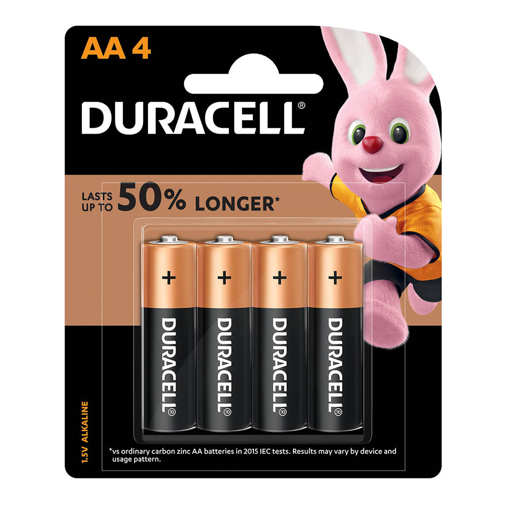 Duracell Coppertop Alkaline AA Battery, Pack of 4 - Cafe Supply